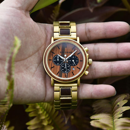 Montre en bois combiné