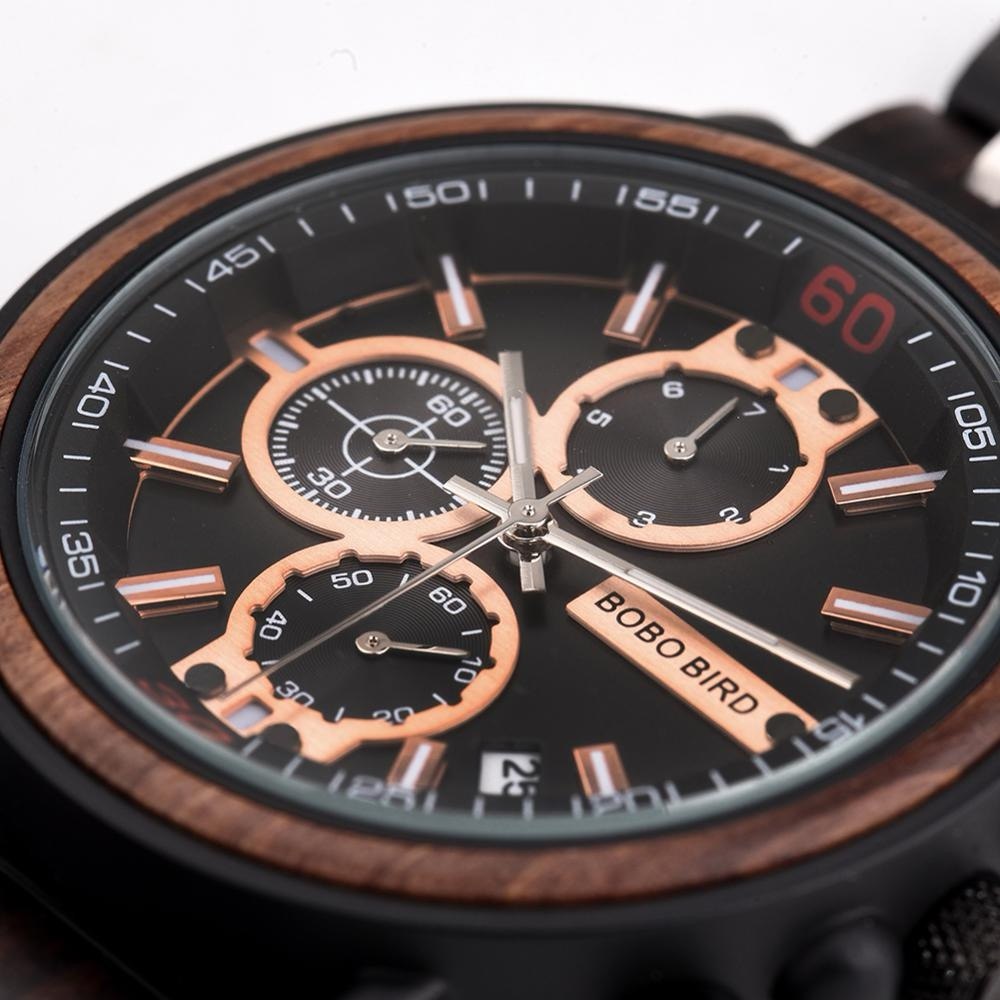 Montre en bois combiné