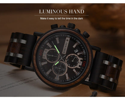Montre en bois combiné