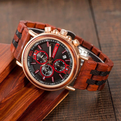 Montre en bois combiné